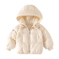 thumbnail image 1 of SUXIAN Kids Winter Coat Child Toddler Baby Boys Girls Solid Long Sleeve Patchwork Hooded Outer A 3-4 Years, 1 of 3