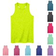 thumbnail image 1 of SUXIAN Kids Workout Tops Boys Racerback Sleeveless Tank Top Casual Undershirt Sportswear Daily Wear Going Out Tops For Kids Light Yellow 4-5 Years, 1 of 4