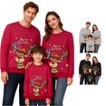 thumbnail image 1 of SUXIAN Matching Christmas Sweatshirt Family Print Long Sleeve Crew Neck Soft Moms and Kids Comfortable Casual Wear Celebrations Womens Sweatshirts, 1 of 7