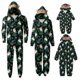 thumbnail image 1 of SUXIAN Matching Family Christmas Pajamas Fashion Daddy Sleepwear Big Headed Deer Print Plaid Long Sleeve Jumpsuit Soft Holiday Romper Cotton Pajamas, 1 of 7