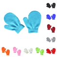 thumbnail image 1 of SUXIAN Mittens for Boys Solid Color Knit Warm Winter Gloves for Baby Girls Toddler Kids Mittens for Kids D One Size, 1 of 2