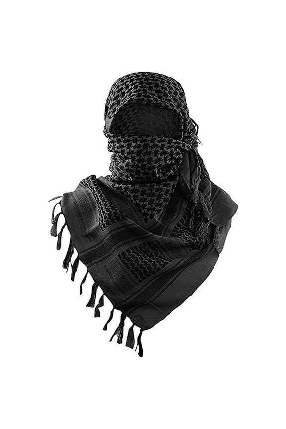 Neck Scarf for Men and Women Head Neck Wrap for Motorcycle Hiking Black One Size