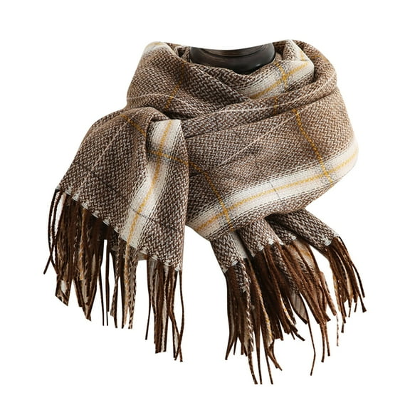 SUXIAN Neck Scarf for Women Musical Note Design Chiffon Soft Warm Winter Fashion Coffee One Size