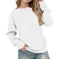 thumbnail image 1 of SUXIAN Oversized Hoodie Girls Long Sleeve with Pocket Drop Shoulder for Teen Cute Loose Fit White 7-8 Years, 1 of 5