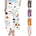thumbnail image 1 of SUXIAN Pants for Girls Halloween Printed Soft Cotton Like Pajama Bottoms Long Casual Trousers Daily Wear Party Outfits Kids Pants Toddler, 1 of 5