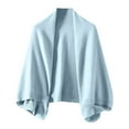thumbnail image 1 of SUXIAN Scarf for Women Soft Loose Shawl Lightweight Warm Knitted Wrap Light Blue One Size, 1 of 5