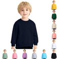 thumbnail image 1 of SUXIAN Sweatshirt Toddler Soft Casual Crew Neck Long Sleeve Pullover Top For Boys And Girls Daily Play Boys Sweatshirts Navy 4-5 Years, 1 of 7