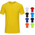 thumbnail image 1 of SUXIAN T-Shirts For Kids Boys Lightweight Breathable Wicking Short Sleeve Round Neck Tee Top Kids Comfort Summer Boys T-Shirts Yellow_001 9-10 Years, 1 of 4