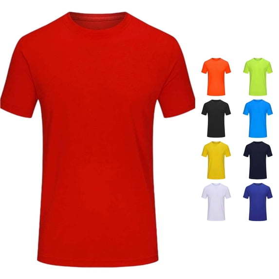 SUXIAN T-Shirts For Kids Boys Lightweight Breathable Wicking Short Sleeve Round Neck Tee Top Kids Comfort Summer Boys T-Shirts Watermelon Red_001 11-12 Years