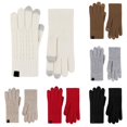 thumbnail image 1 of SUXIAN Thermal Gloves Winter Knit Pattern Touchscreen Mittens Cold Weather Cycling Everyday Use Warm Winter Gloves Women Beige One Size, 1 of 5