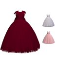 thumbnail image 1 of SUXIAN Toddler Dress Elegant Sleeveless Puffy Mesh Model Catwalk Party Spring Summer Girls Dresses 4-5 Years, 1 of 6