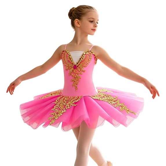 SUXIAN Toddler Dress Short Sleeve Ballet Colored Tutus Lake Themed Elegant Party Toddlers Kids Girls Dresses RD3_002 13-15 Years