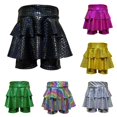 thumbnail image 1 of SUXIAN Toddler Girl Skirts Square Sequin Tutu Performance With Shorts Sun Skirt Party Stage Wear For Kids Girls Skirt Black_006 4-5 Years, 1 of 3
