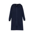 thumbnail image 1 of SUXIAN Toddler Girls Winter Hooded Home Dress Zippered Nightdress Comfortable Nightgown Long Home Dress Cartoon Pajamas for Girls Navy 13-14 Years, 1 of 9