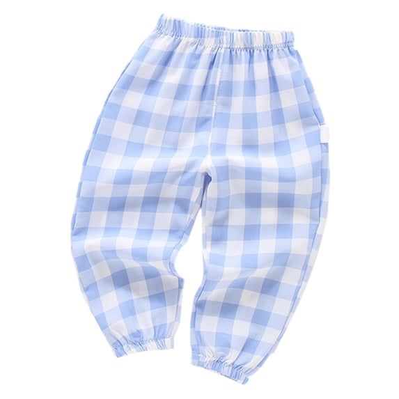 SUXIAN Toddler Pants Boys Baggy Loose Leisure Trousers Elastic Waistband Warm Fashion Casual Kids Pants Light Blue 5-6 Years
