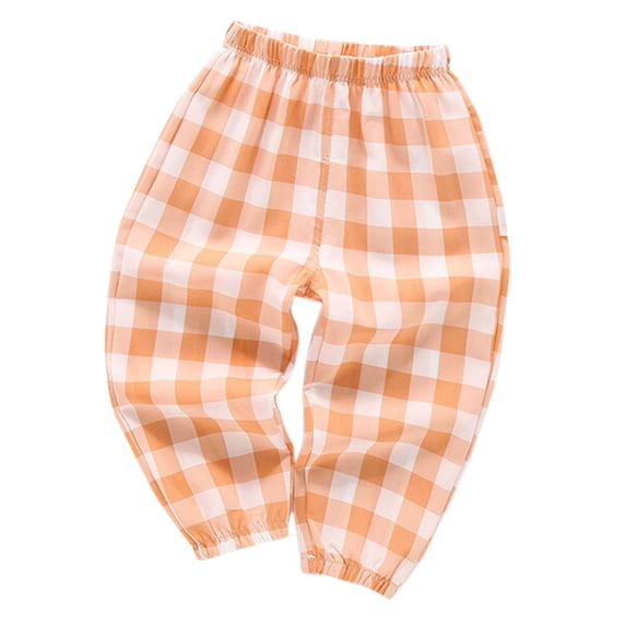 SUXIAN Toddler Pants Boys Baggy Loose Leisure Trousers Elastic Waistband Warm Fashion Casual Kids Pants Orange 12-18 Months