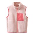 thumbnail image 1 of SUXIAN Toddler Winter Jacket Boys Warm Vest Soft Thermal Cozy Cardigan Style Padded Lightweight for Outdoor Pink 13-14 Years, 1 of 3