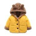 thumbnail image 1 of SUXIAN Toddler Winter Jacket for Baby Boys Girls Small Kids Warm Hooded Outwear Coat Yellow 4-5 Years, 1 of 3