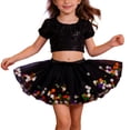thumbnail image 1 of SUXIAN Tulle Skirt Carnival Colorful Mesh Layered Tutu Ballet Dance Performance Skirt For Kids Girls Skirts Black 5-6 Years, 1 of 4