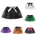 thumbnail image 1 of SUXIAN Tutu Skirt Halloween Printed Mesh Soft Layered Tutu Dance Party Outfit For Girls Ballet Skirt Girl Black_007 2-4 Years, 1 of 5