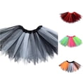 thumbnail image 1 of SUXIAN Tutu Skirt Patchwork Mesh 3-Layer 6- Hard Tutu Dance Party Play Outfit Ballet Skirt Black_003 2-8 Years, 1 of 4