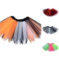 thumbnail image 1 of SUXIAN Tutu Skirt Patchwork Mesh 3-Layer 6- Hard Tutu Dance Party Play Outfit Ballet Skirt Orange_003 2-8 Years, 1 of 4