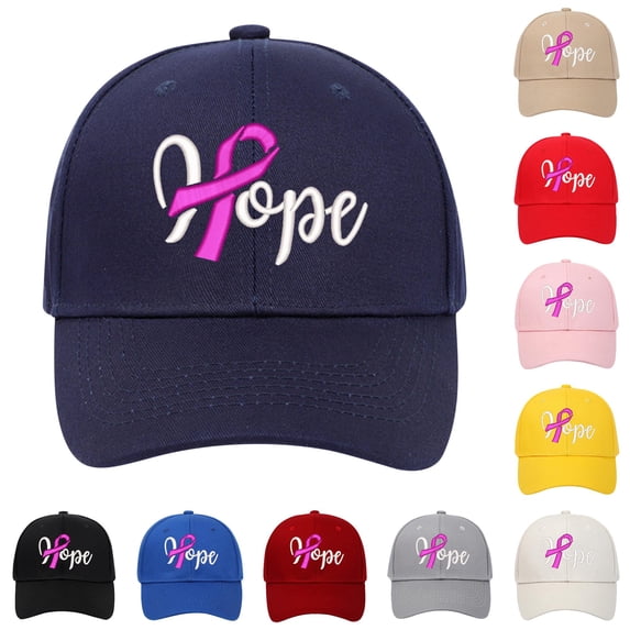 SUXIAN Unisex Baseball Cap Letter Embroidery Cancer Awareness Hat ...