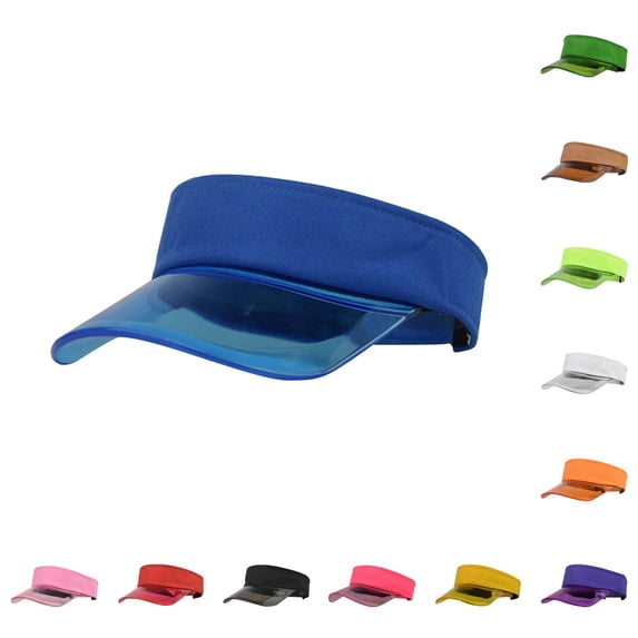 SUXIAN Uv Protection Hat Sun Color Transparent Solid Women Visor Adjustable Breathable Unisex Hats One Size