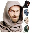 thumbnail image 1 of SUXIAN Warm Winter Hats Hooded Scarf Crinkle Soft Knitted Hat Neck Warmer Men Outdoor Cold Weather, 1 of 5