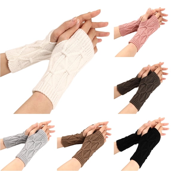 SUXIAN Winter Gloves Outdoor Warm Windproof Elastic Texting Lined Thermal Short Cozy Thermal Gloves White One Size