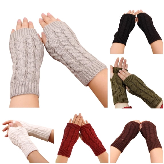 SUXIAN Winter Gloves Women Mobile Keep Knitted Warm Riding Phone Touchscreen Cozy Soft Thermal Gloves Y One Size