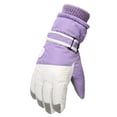 thumbnail image 1 of SUXIAN Winter Outdoor Kids Snow Skating Snowboarding Windproof Warm Gloves for Young Boys and Girls 15 to 18 Years 01-Purple One Size, 1 of 6