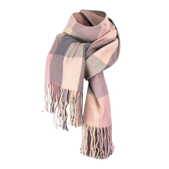 SUXIAN Winter Scarf for Women Christmas Fashionable Neck Design Pink One Size