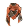 thumbnail image 1 of SUXIAN Winter Scarf for Women Classic Tassel Plaid Triangle Design Warm Soft Orange_1# One Size, 1 of 4