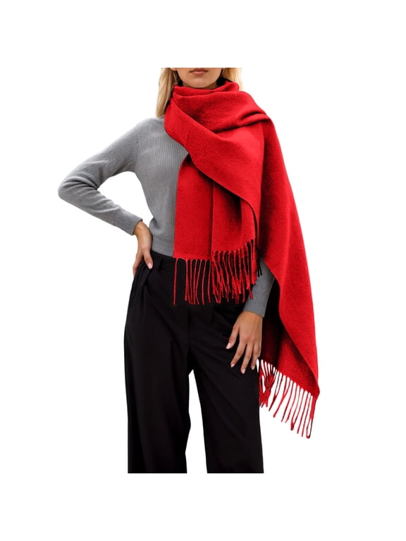Winter Scarf for Women Soft Cozy Thick Wrap Shawl Elegant RD1 One Size