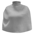 thumbnail image 1 of SUXIAN Women Autumn and Winter Casual Fashion Knitted Turtleneck Cape Shawl Knitted Waist Coat for Stylish Display Grey L, 1 of 3
