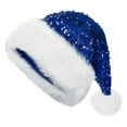 thumbnail image 1 of UJNDER Women's Christmas Hat for Adults with Festive Design Blue One Size, 1 of 3