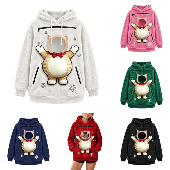 SUXIAN Women's Fashion Hoodies & Sweatshirts Winter Cartoon Character ...