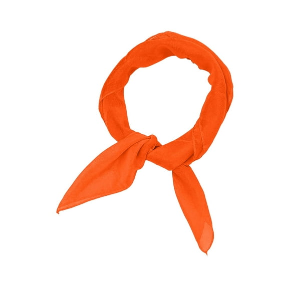 UJNDER Women's Scarf Chiffon Square Candy Colored Soft Lightweight Orange A