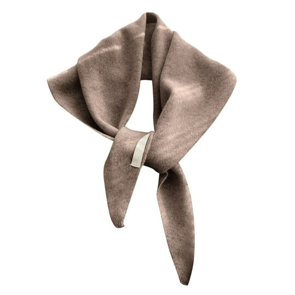 SUXIAN Women's Scarf Triangle Shawl Wrap Soft Warm Knitted Brown One Size