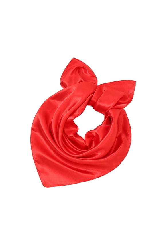 Women's Scarf Versatile Pure Color Neck for Work Holiday Red One Size