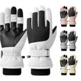 thumbnail image 1 of SUXIAN Women's Ski Gloves Winter Warm Riding Touchscreen - Outdoor Ski Gloves White One Size, 1 of 3