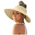 thumbnail image 1 of UJNDER Womens Sunshade Hat Korean Edition Big Sunscreen Foldable Accessory for Outdoors for Beach and Travel Beige, 1 of 7