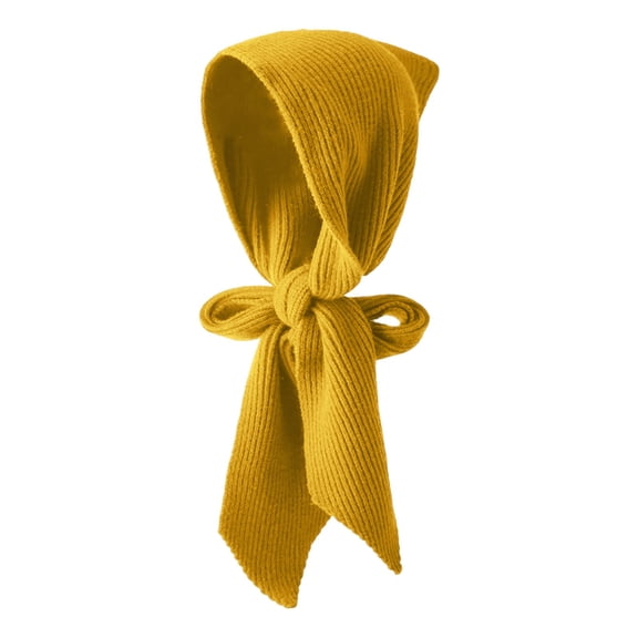 UJNDER Women's Winter Scarf Layering Hat Shawl Collar Detachable Yellow One Size