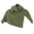 thumbnail image 1 of SUXIAN Women's Winter Scarf Solid All Warm Pullover High Collar Split Green One Size, 1 of 3