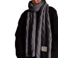 thumbnail image 1 of SUXIAN Women's Winter Scarf Solid Color Imitation Woven Black_#1 One Size, 1 of 4