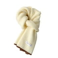 thumbnail image 1 of UJNDER Women's Winter Scarf Solid Color Imitation Woven White_#2 One Size, 1 of 3