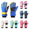 thumbnail image 1 of SUXIAN Workout Gloves Kids Winter Sports Insulated Windproof Thermal Warm Mittens for Outdoor Skiing Play Boys and Girls Exercise Gloves Sky Blue1 3-5 Years, 1 of 3