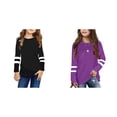 thumbnail image 1 of SUYIDA 2-Pack Girls Long Sleeve Shirts Kids Crewneck Hem Loose Tunic Tops ,Casual T Shirts for Tween Kids, 1 of 7