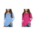 thumbnail image 1 of SUYIDA 2-Pack Girls Long Sleeve Shirts Kids Crewneck Hem Loose Tunic Tops ,Casual T Shirts for Tween Kids, 1 of 7